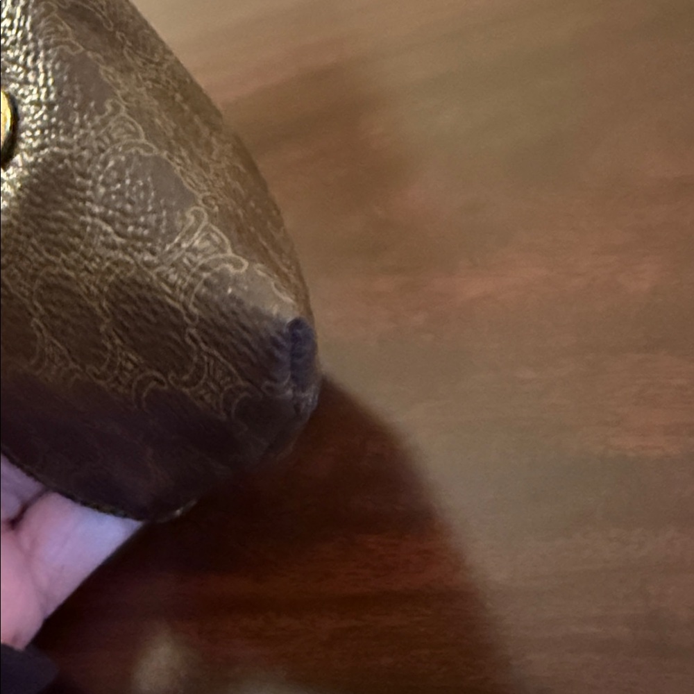 Celine Macadam Triangular Brown Leather Coin Purse COA EUC - Picture 14 of 16